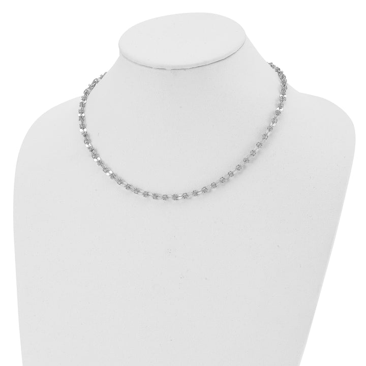 Leslies Sterling Silver Polished Fancy Necklace