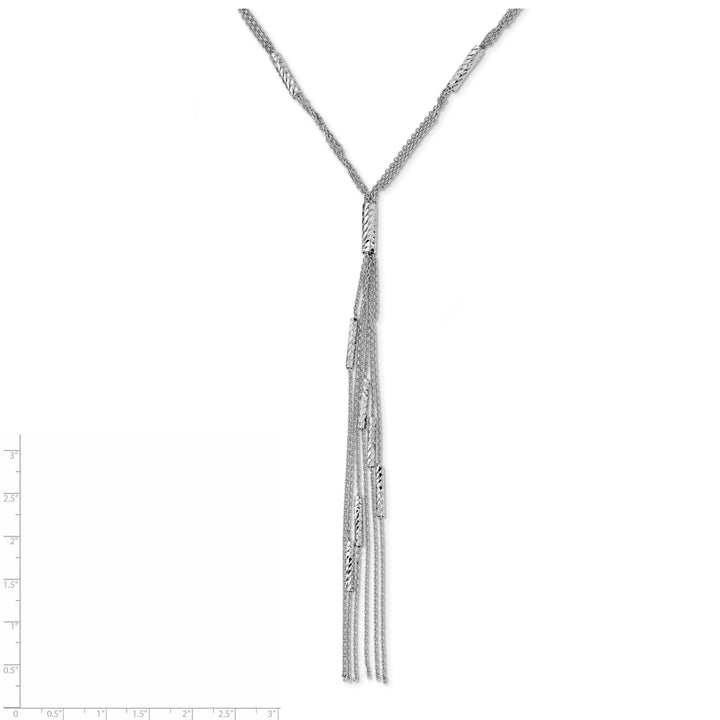 Sterling Silver Polished Textured Fancy Necklace