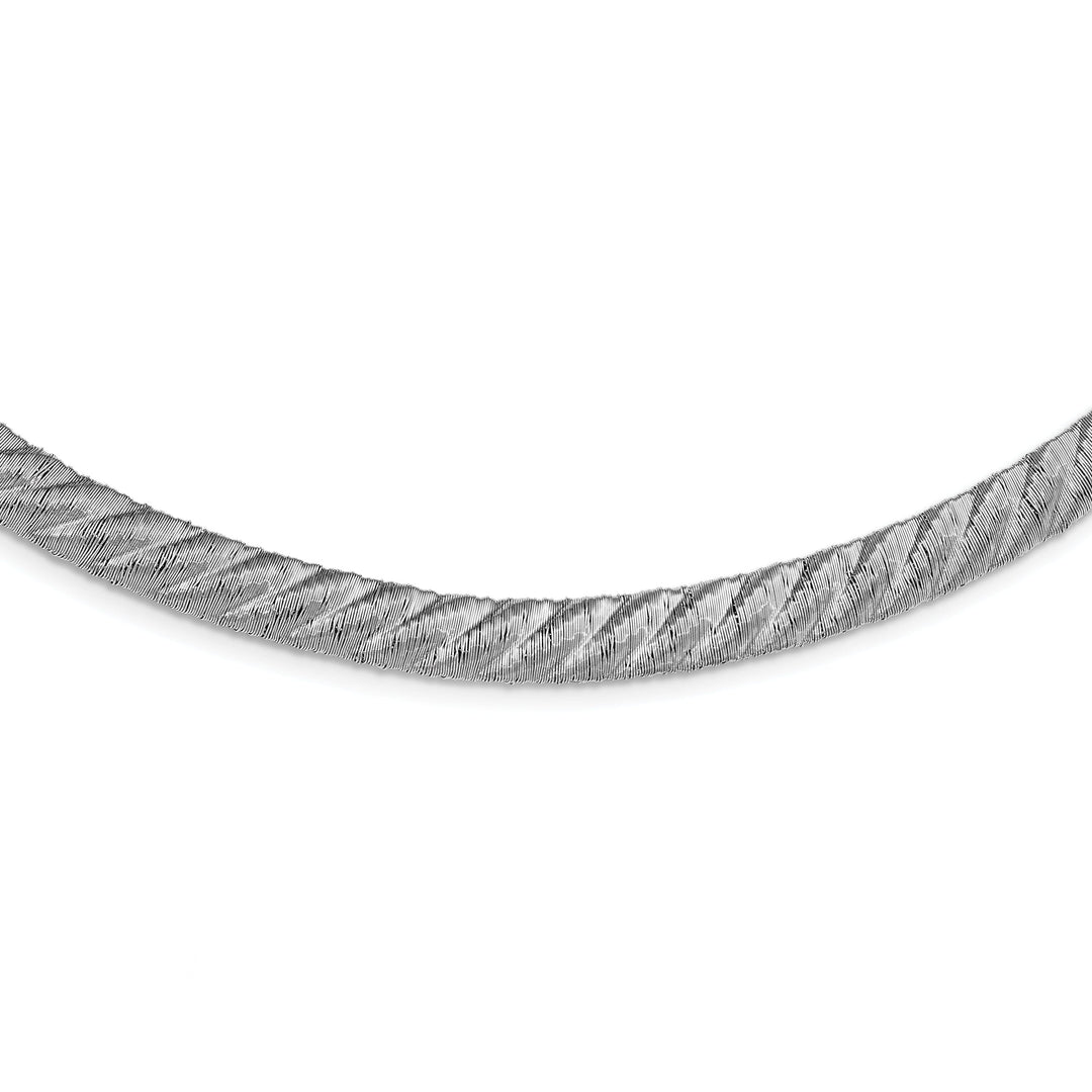 Sterling Silver Textured Mesh Necklace