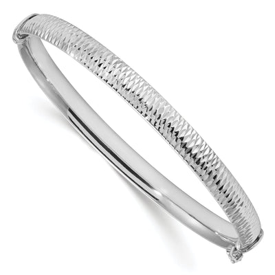 Leslies Sterling Silver Polished Texture Bangle at $ 91.98 only from Jewelryshopping.com