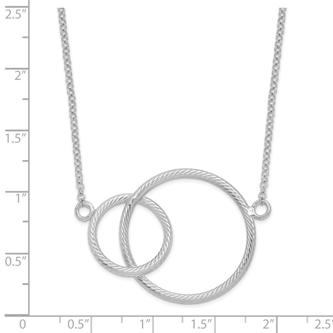 Silver Intertwined Circles Necklace