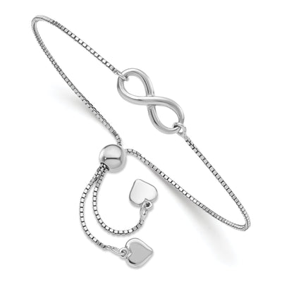Silver Polished Infinity Adjustable Bracelet at $ 45.7 only from Jewelryshopping.com