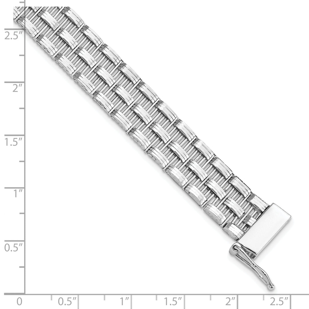 Silver Polished Fancy Link Bracelet