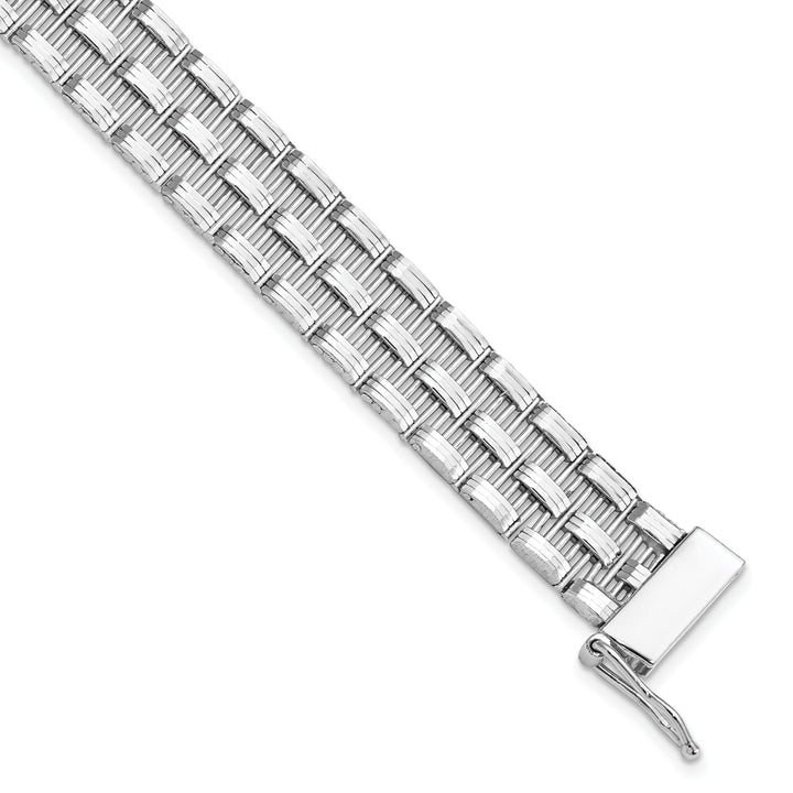 Silver Polished Fancy Link Bracelet
