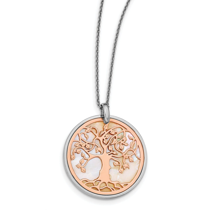 Leslie Sterling Silver MOP Tree of Life Necklace