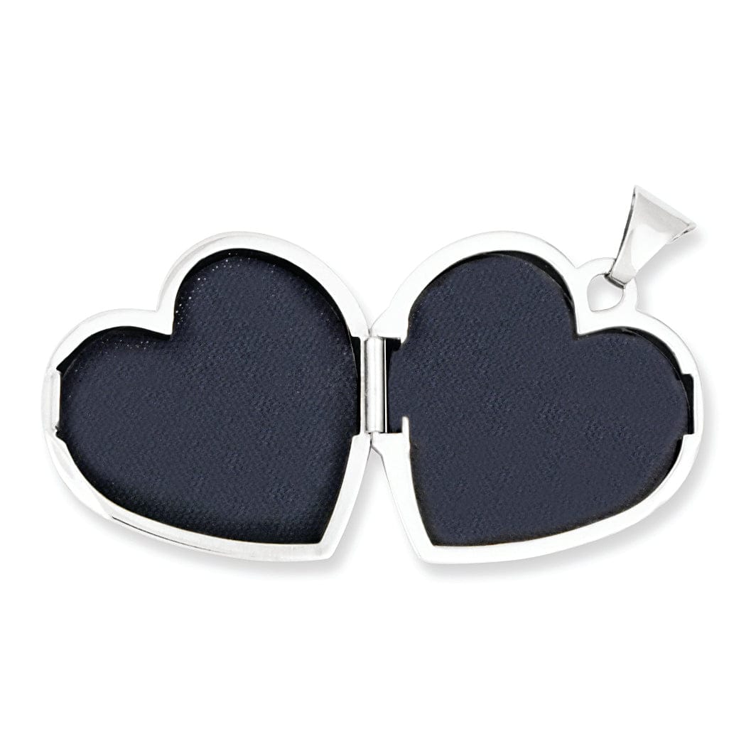 Sterling Silver Plain 2-Frame Heart Locket