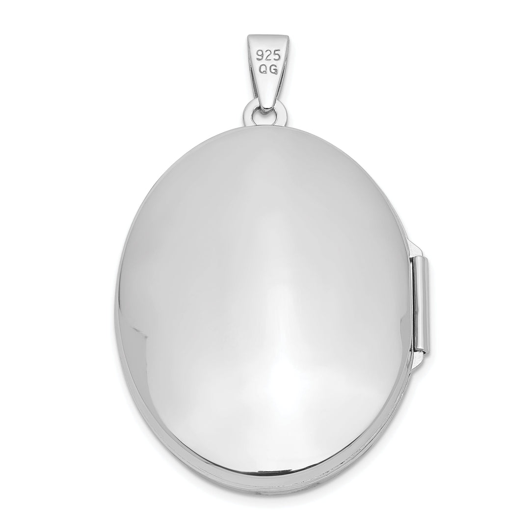 Sterling Silver Polished 2-Frame Oval Locket