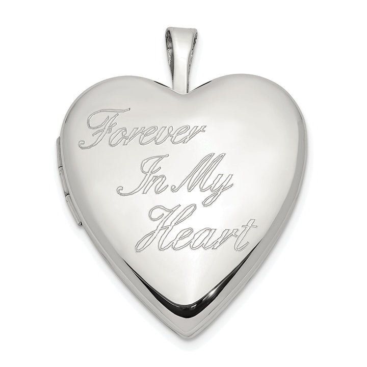Sterling Silver 20mm FOREVER IN MY HEART Heart Locket
