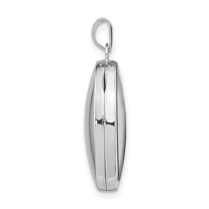 Sterling Silver Polished 21MM 2-Frame Oval Locket