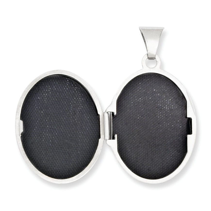 Sterling Silver Polished 21MM 2-Frame Oval Locket