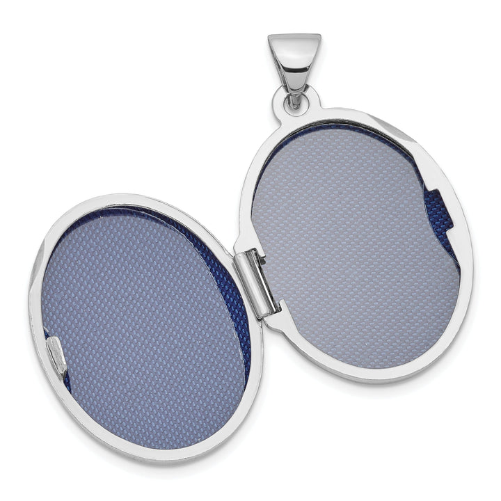 Sterling Silver Polished 21MM 2-Frame Oval Locket