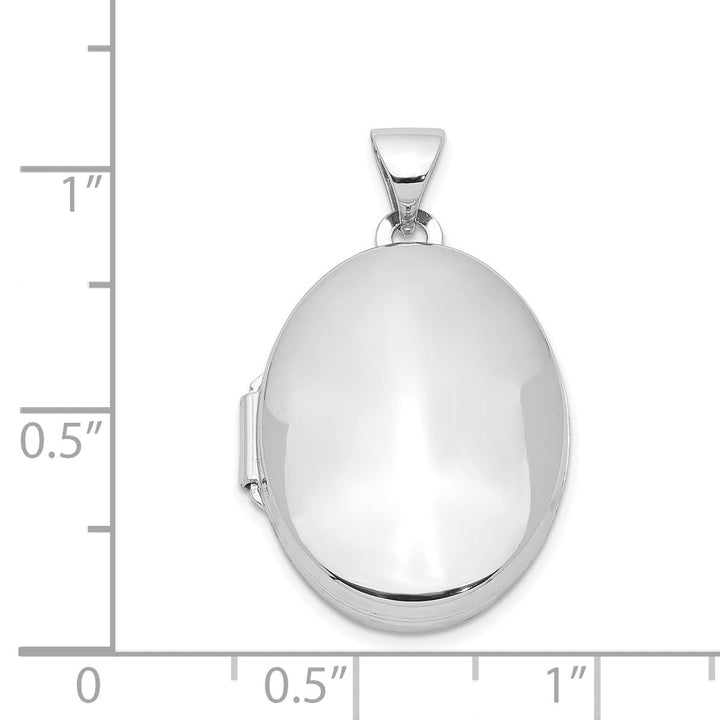 Sterling Silver Polished 21MM 2-Frame Oval Locket