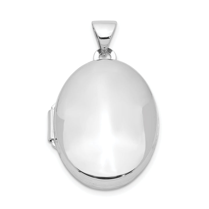 Sterling Silver Polished 21MM 2-Frame Oval Locket