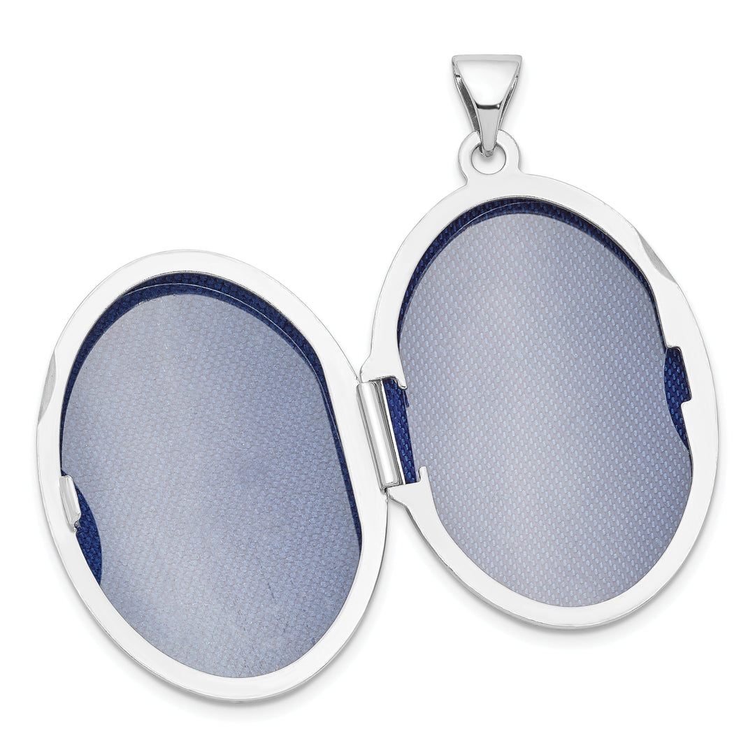 Sterling Silver Polished 26MM 2-Frame Oval Locket