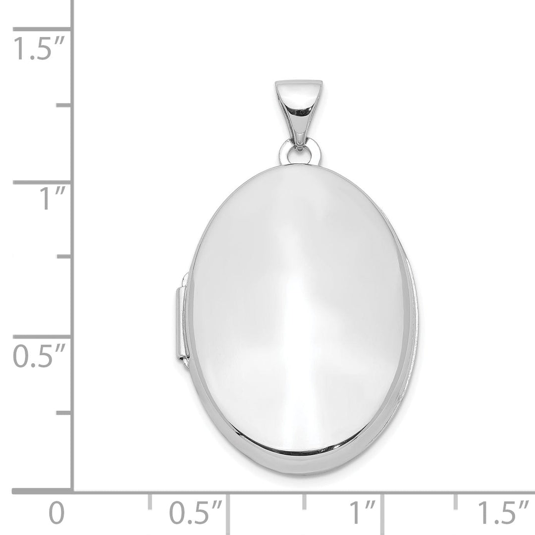 Sterling Silver Polished 26MM 2-Frame Oval Locket