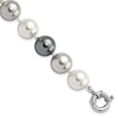 Silver Majestik MutiColore Shell Pearl Bracelet at $ 62.18 only from Jewelryshopping.com