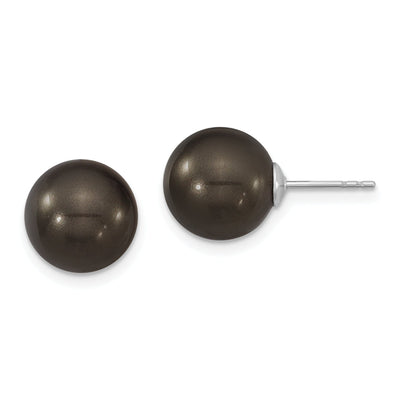 Majestik Round Black Pearl Stud Earrings at $ 19.95 only from Jewelryshopping.com