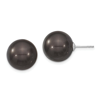 Majestik Round Black Pearl Stud Earrings at $ 21.86 only from Jewelryshopping.com