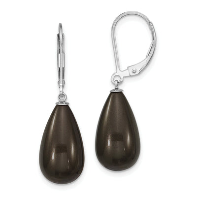 Majestik Teardrop Black Pearl Earrings at $ 29.69 only from Jewelryshopping.com
