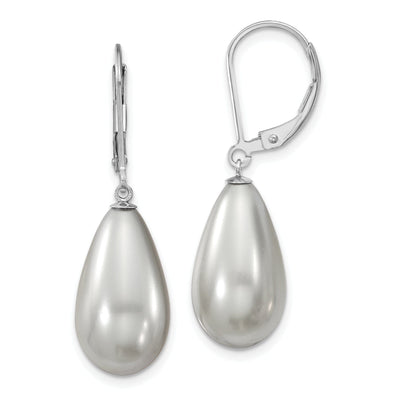 Majestik Teardrop Grey Pearl Earrings at $ 29.69 only from Jewelryshopping.com