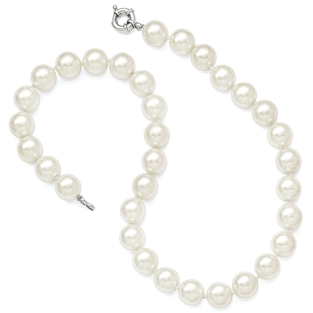 Majestik White Shell Pearl Necklace