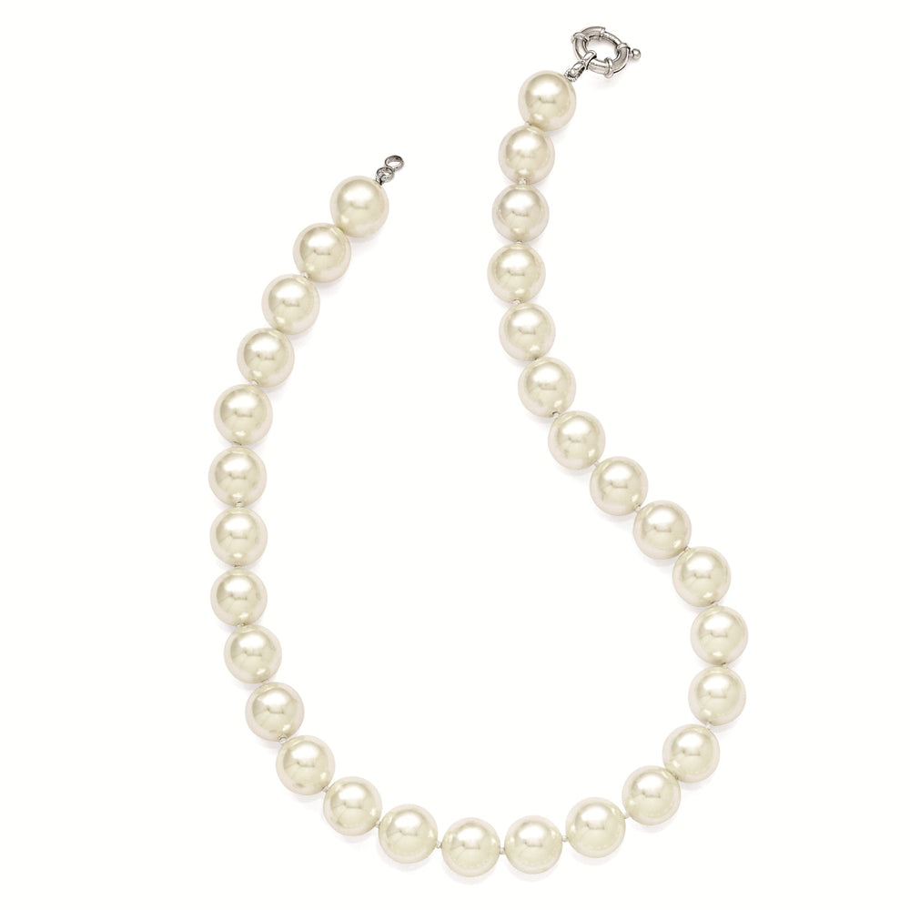 Majestik White Shell Pearl Necklace