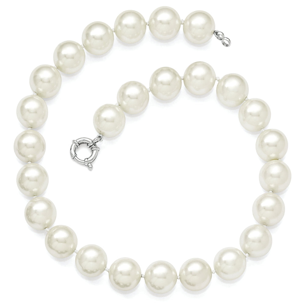 Majestik White Shell Pearl Necklace