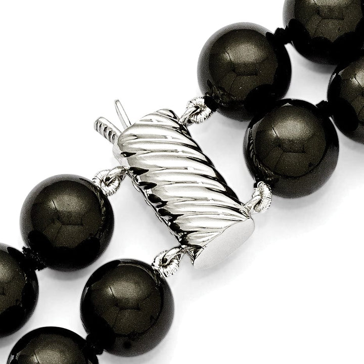 Majestik Black Shell Pearl Necklace