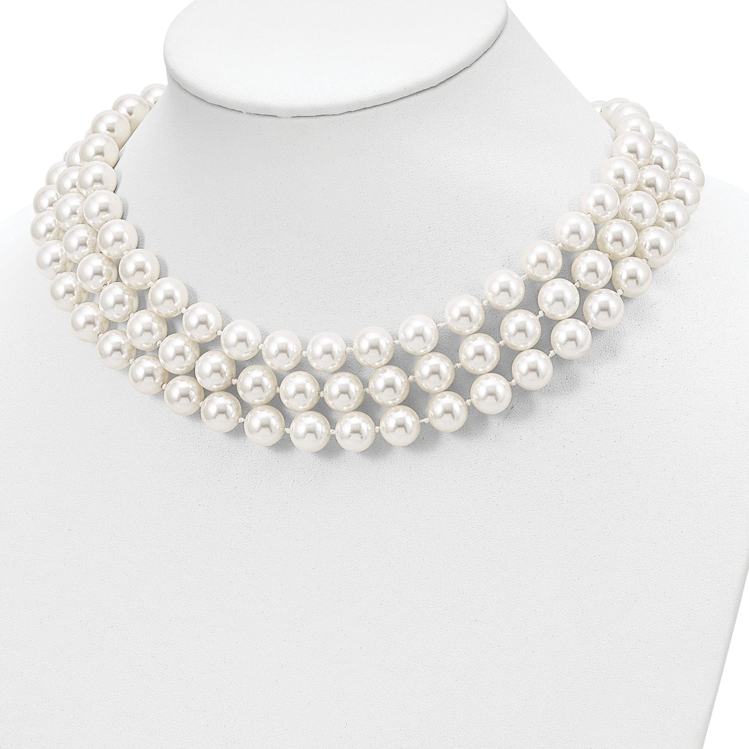 Majestik White Shell Pearl Necklace
