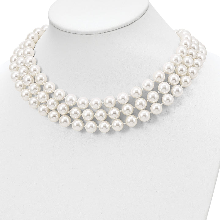Majestik White Shell Pearl Necklace