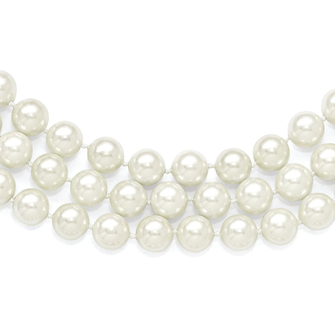 Majestik White Shell Pearl Necklace