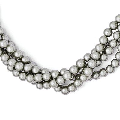 Majestik Grey Shell Pearl Twist Necklace at $ 81.9 only from Jewelryshopping.com