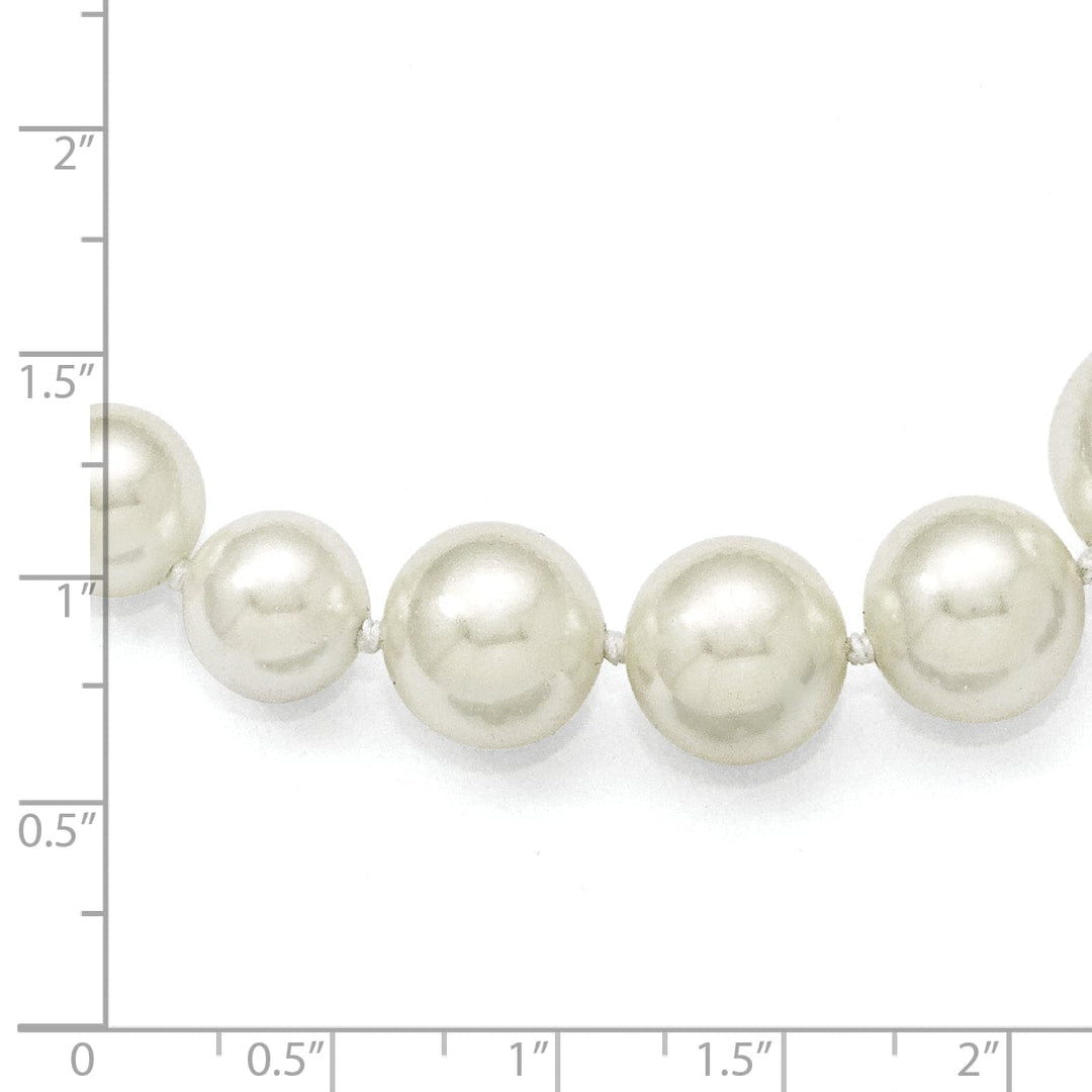 Majestik Graduated White Shell Pearl Necklace
