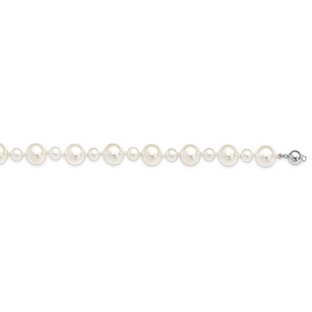 Majestik White Pearl Hand Knotted Necklace