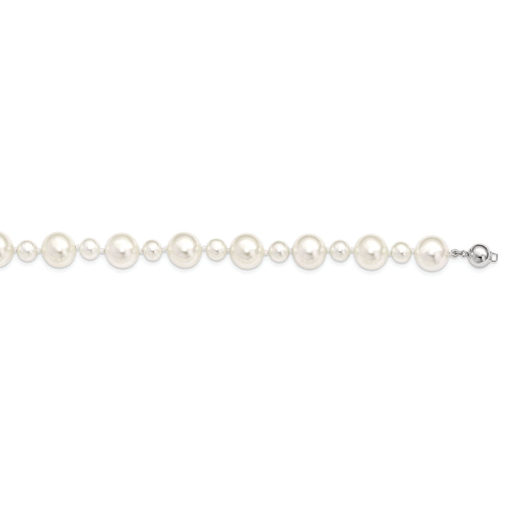 Majestik White Pearl Hand Knotted Necklace
