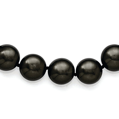 Majestik Coin Black Shell Pearl Necklace