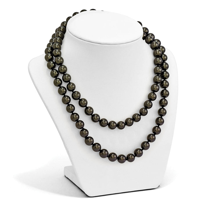 Majestik Black Shell Pearl Slip On Necklace