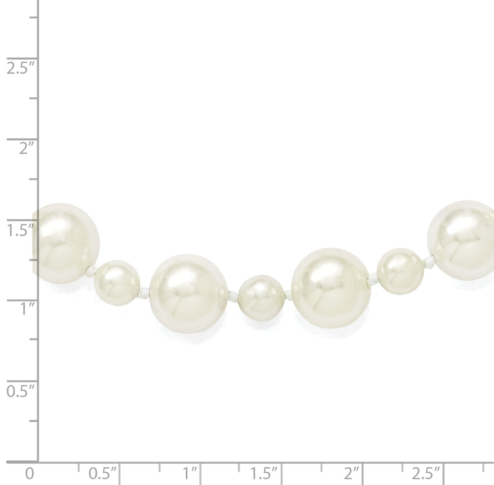 Majestik White Shell Pearl Slip On Necklace