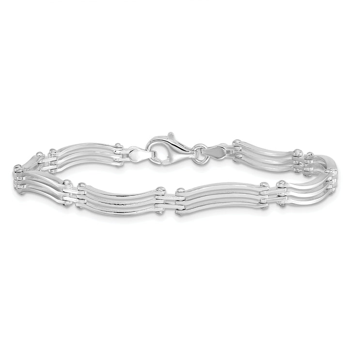 Silver Polished C.Z Brilliant Embers Bracelet