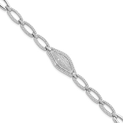 Silver Polished C.Z Brilliant Embers Bracelet at $ 164.39 only from Jewelryshopping.com