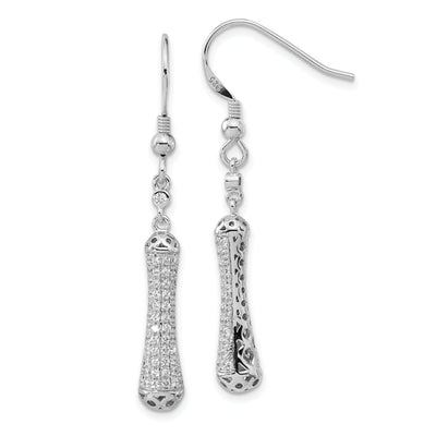 Sterling Silver Cubic Zirconia Dangle Earrings at $ 46.2 only from Jewelryshopping.com
