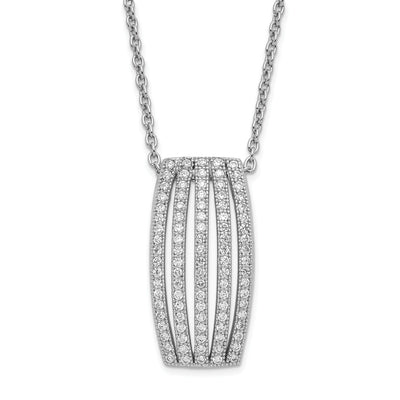 Sterling Silver Cubic Zirconia Polished Necklace at $ 50.99 only from Jewelryshopping.com