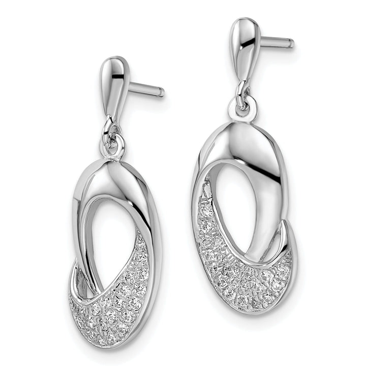 Sterling Silver Cubic Zirconia Dangle Earrings