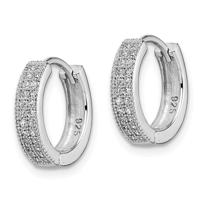 Sterling Silver Cubic Zirconia Hoop Earrings