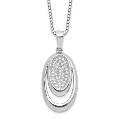 Sterling Silver Cubic Zirconia Necklace at $ 45.19 only from Jewelryshopping.com