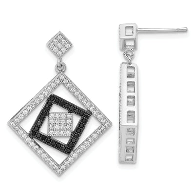 Sterling Silver Cubic Zirconia Dangle Earrings at $ 52.5 only from Jewelryshopping.com