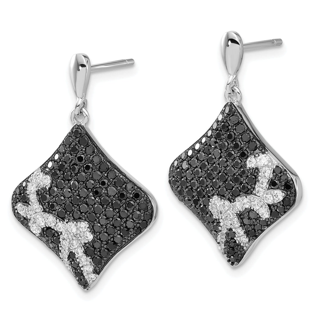 Sterling Silver Cubic Zirconia Dangle Earrings