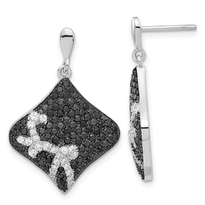 Sterling Silver Cubic Zirconia Dangle Earrings