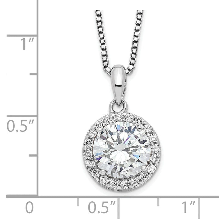 Sterling Silver Cubic Zirconia Teardrop Necklace