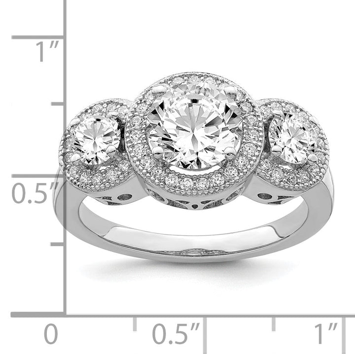 Sterling Silver Cubic Zirconia Ring